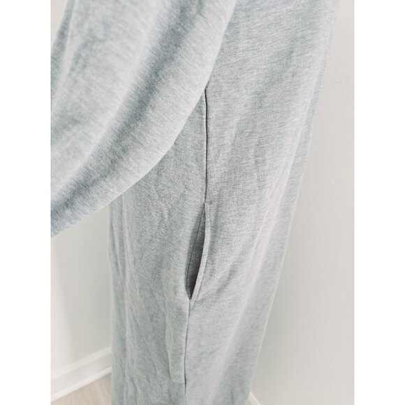Haven Well Within Fleece Turtleneck Mock Midi Gray Sweater Sweat Shirt Dress M - Picture 9 of 13